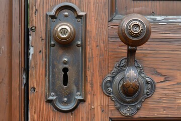Elegant brass door handle  classic design for durability and timeless appeal on any door