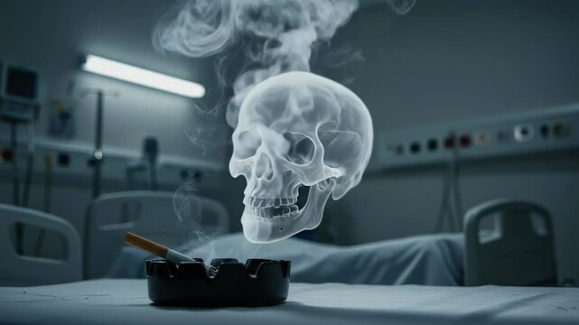 Grim Reaper's Smoke Break: A Haunting Vision of Smoking's Deadly Consequences