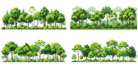 Green Serenity: Nature Tree Landscape Collection"
