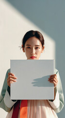 한복 선물세트 박스 목업