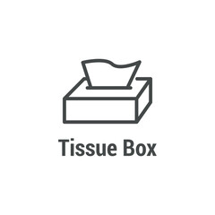vector design outline tissue box.