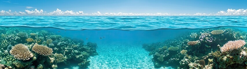 Great Barrier Reef Preservation Clear Tropical Waters Coral Reef Underwater Landscape