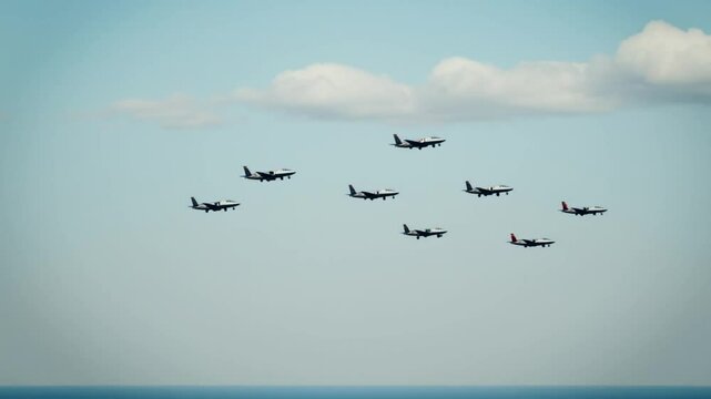 Airplanes - handheld shot