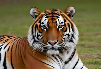 Fototapeta premium Tiger bengal wildlife predator feline mammal carnivore stripes nature animal