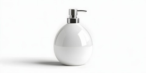 A modern, elegant soap dispenser featuring a minimalist design