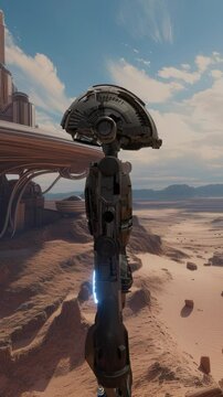 A science fiction robot