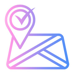 location Line Gradient Icon