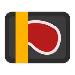 beef steak packaging icon