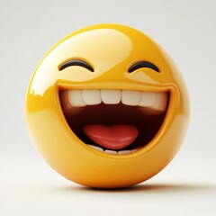 Fototapeta premium Happy emoticon, laughing