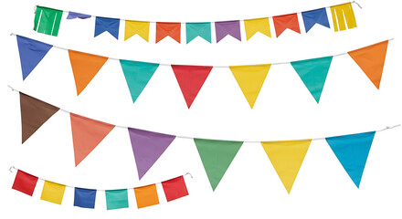 Colorful Triangle Bunting Banner Decoration Set