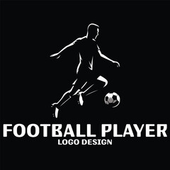 Football Player Vector Logo Design