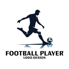 Football Player Vector Logo Design