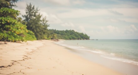 Coastal Serenity: A Soft-Focus Beachscape
