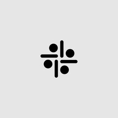 Abstract Symbol with Balanced Elements for Creative Graphic Designs