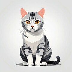 Obraz premium キュートな飼い猫のアメリカンショートヘア