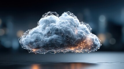 Conceptual illustration of automated trade balance in the cloud with real-time import monitoring for business efficiency