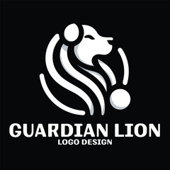 Guardian Lion Vector Logo Design