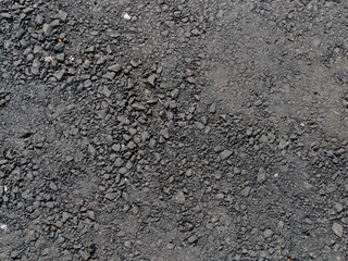 Dark Gravel Surface for Construction and Landscaping