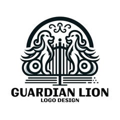Guardian Lion Vector Logo Design