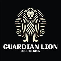 Guardian Lion Vector Logo Design