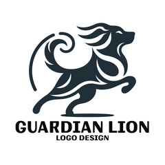 Guardian Lion Vector Logo Design