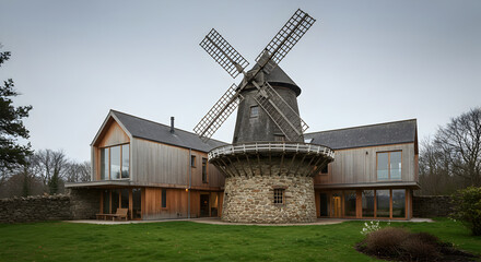 Architectural Masterpiece Windmill Home Blending History With Modern Design