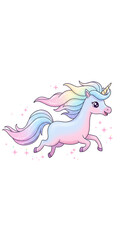 Fototapeta premium Magical Rainbow Unicorn Running