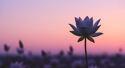 Serene Lotus Sunrise: Pastel Hues & Tranquil Bloom