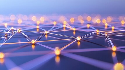 Abstract Network Connection, Data Visualization, and 5G Technology Concept