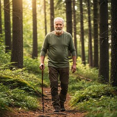 Golden Hour Wanderer AI Generated