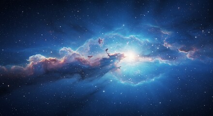 Fototapeta premium Cosmic Nebula: A Stellar 3D Render