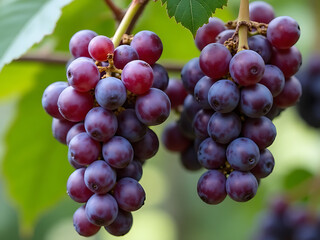 Fototapeta premium Bountiful harvest of fresh grapes vineyard nature photography sunny day close-up organic growth