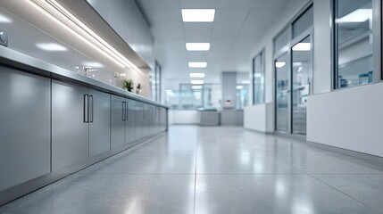 Naklejka premium Modern Laboratory Interior, Science Research Facility, Medical Clinic