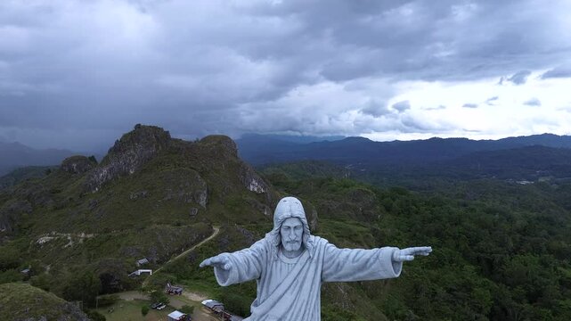 Majestic Jesus Christ Statue at Buntu Burake, South Sulawesi