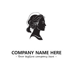 Head of queen logo company design vector illustration