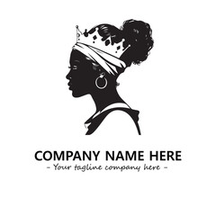 Head of queen logo company design vector illustration