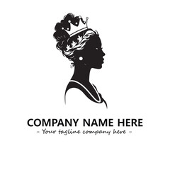 Head of queen logo company design vector illustration