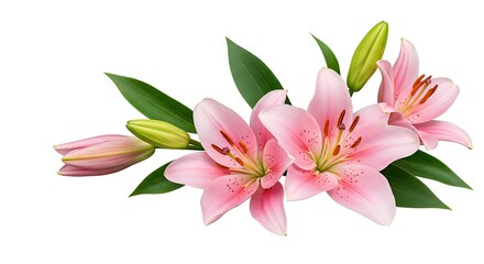 Obraz premium Pink Lily Bouquet: Delicate Elegance