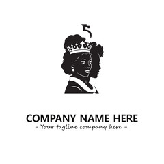 Head of queen logo company design vector illustration