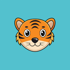 tiger cartoon wild head