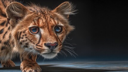 Obraz premium Majestic Cheetah Cub Portrait Wildlife Nature Animal Photography