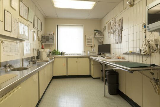 laboratory with lab bench and sink