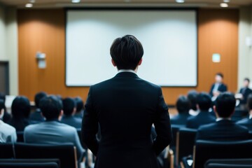Fototapeta premium businessman standing in conference room