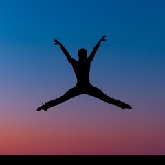 Dancer's Silhouette at Twilight: Grace in Motion