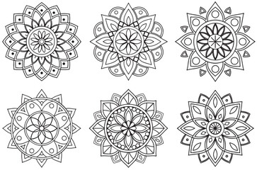 Editable Mandala Vector Bundle: Ideal for Meditation and Craft Projects