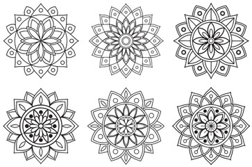 Editable Mandala Vector Bundle: Ideal for Meditation and Craft Projects