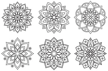 Editable Mandala Vector Bundle: Ideal for Meditation and Craft Projects