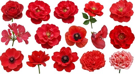 Crimson Bloom: A Red Flower Collection