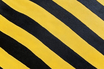 Diagonal stripes of yellow and black.  Bold pattern