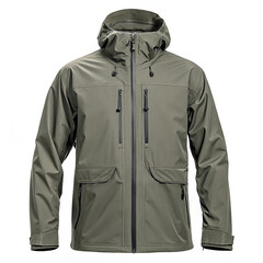 Waterproof hiking jacket with ventilation zippers